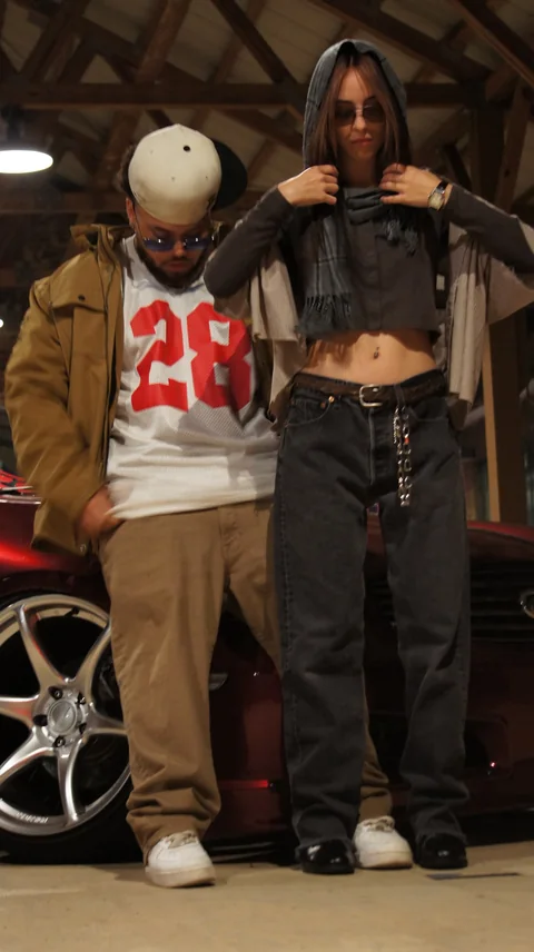 Hard-Star models wearing expressive vintage streetwear